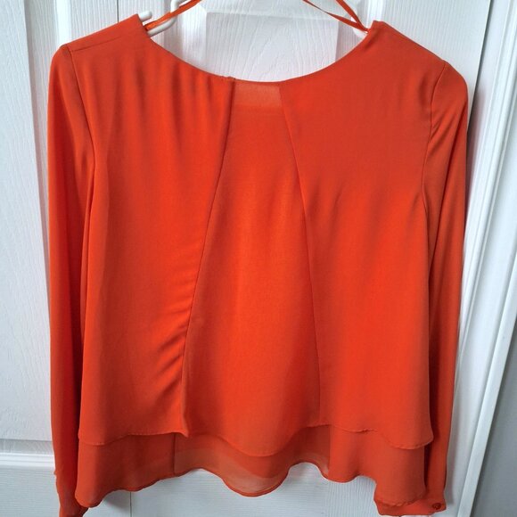 Zara Flowy Orange Blouse - Picture 2 of 6